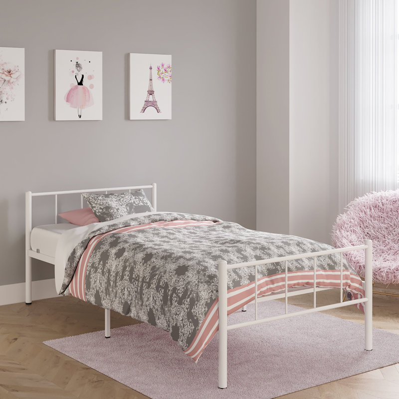 Austin Metal Twin Bed, White