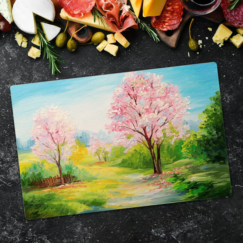 Atilla Aesthetic Garden Trees Chopping Board, 60cm L x 52cm W
