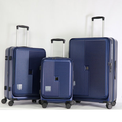 Bagages, avec ouverture frontale, serrure approuvée par la TSA, valise rigide, bleu