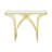 Derbyshire Metal Geometric Gold Console Table with Mirrored Glass Top
