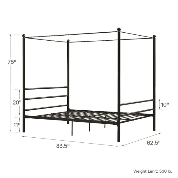 Greyleigh™ Teen Metal Canopy Bed & Reviews | Wayfair