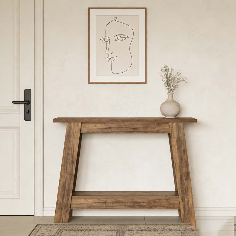 Rustic Console Table,2-Tier Entryway Table,Narrow Sofa Table