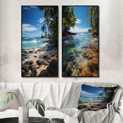 " Beach Photo Tropical Paradise " 2 - Pieces