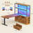 L Shaped Standing Desk, Adjustable Height Desk Reversible Computer Office Desk With Drawers & Hutch-532631979