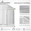 Serre argentée avec conception réglable pour l'espace extérieur, feuilles en aluminium et en polycarbonate de 48 po x 75 po x 76,8 po-132851267-132851268