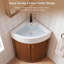 Meuble-lavabo de coin simple avec comptoir-89941756