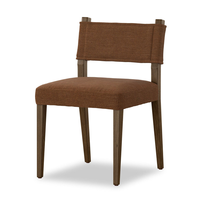 Lorretta Side Chair, Polyester Laughlin Ochre, Brown