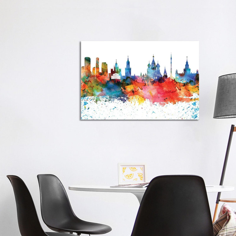 Moscow Skyline - Wrapped Canvas Painting, 101.6 cm H x 66.04 cm W x 1.91 cm D