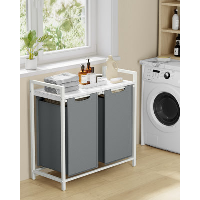 Dual Compartment Laundry Hamper with Removable Liners