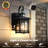 Black Modern Motion Sensor Outdoor Light Fixtures Wall Mount with GFCI Outlet-1356378219