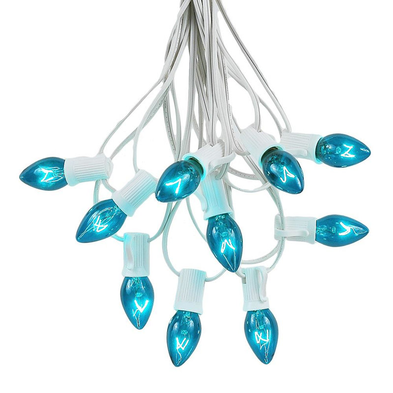 Lampe de noël 25 lumières de chaîne, Bleu sarcelle