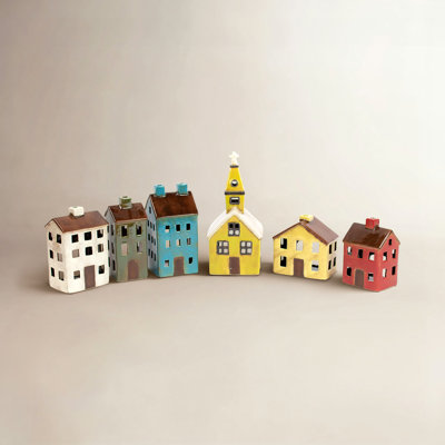 6-Piece Christmas Village Decor Set