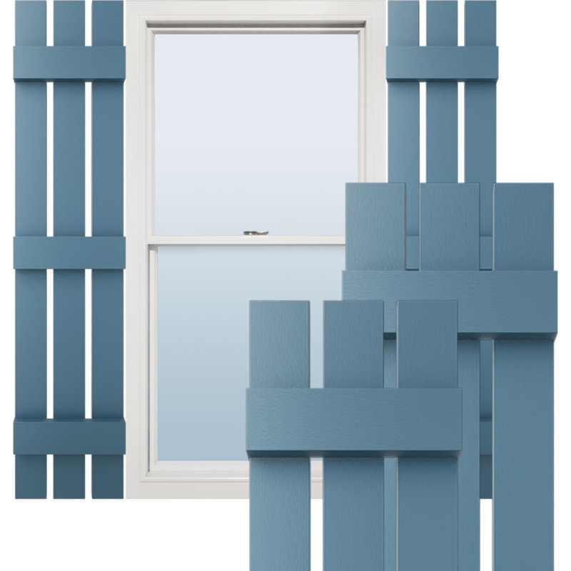 Volets Lifetime, Bleu classique, H 59 po x l 12 po x P 1 po