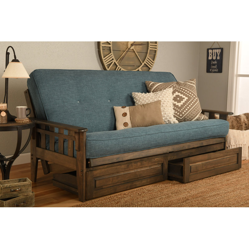 Stratford 81" Loose Back Sleeper Sofa, Linen Aqua, Yes