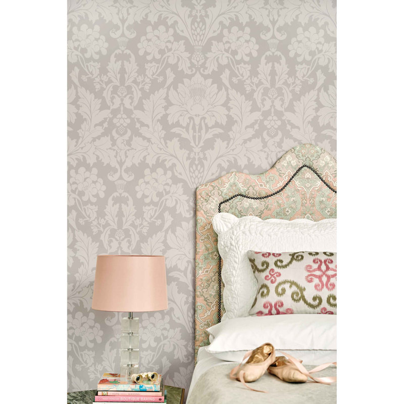Mariinsky Fonteyn Damask Wallpaper Roll, Mink