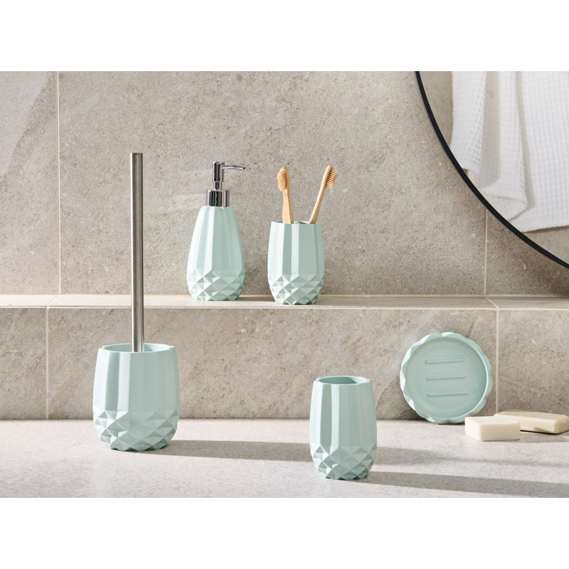 Bathroom Accessory Set, Mint Green