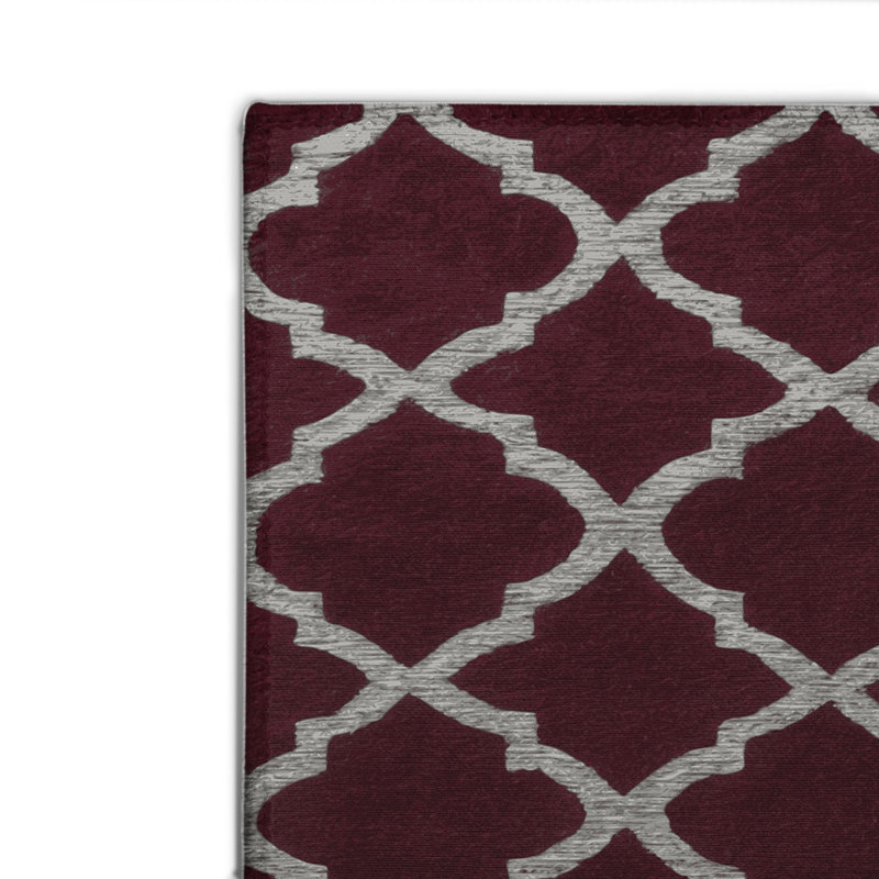 Tapis rouge intérieur et extérieur Trellis, Rectangulaire 2 pi x 3 pi