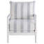 Fauteuil d'appoint à rayures blanches et bleu marine
