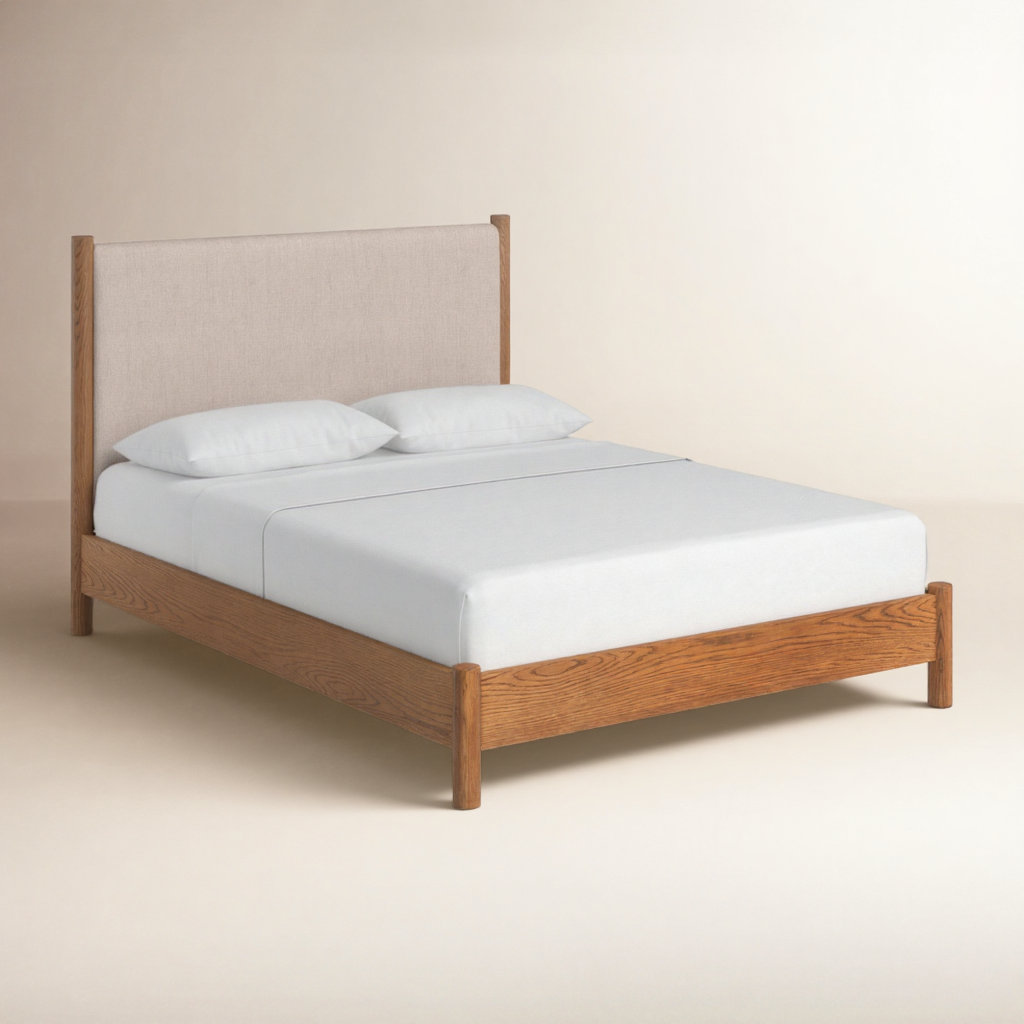 Linda Upholstered Bed, Queen, Essence Natural
