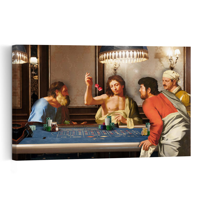 Casino Gang Colorful Retro Surreal Wall Art Print 1 Piece Wrapped Canvas Wall Art, 60.96cm H x 40.64cm W