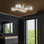 Plafonnier encastré en cristal 8 lumières