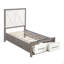 Lit plateforme simple avec rangement au pied de lit