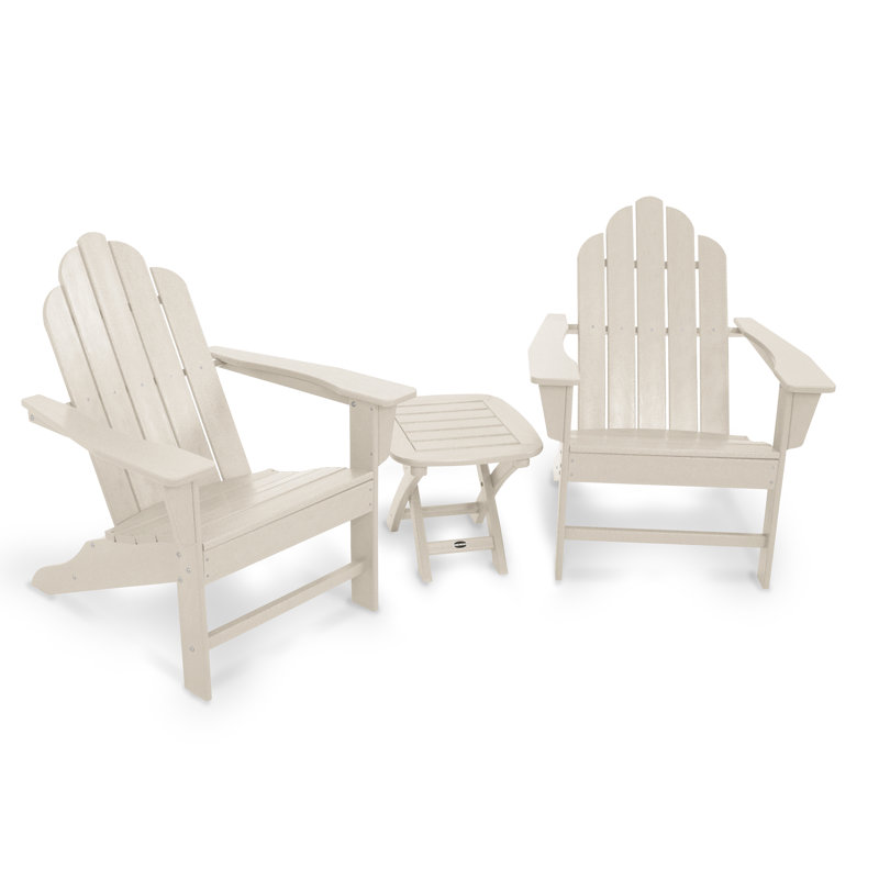 Ensemble 3 pièces POLYWOOD Long Island Adirondack, Sable