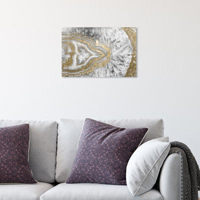 Agate Geode Crystal by Oliver Gal - Wrapped Canvas Print