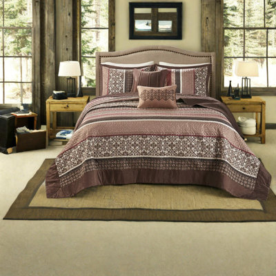 Ensemble de literie élégant en jacquard rouge 5 pièces, confort en coton pour la maison