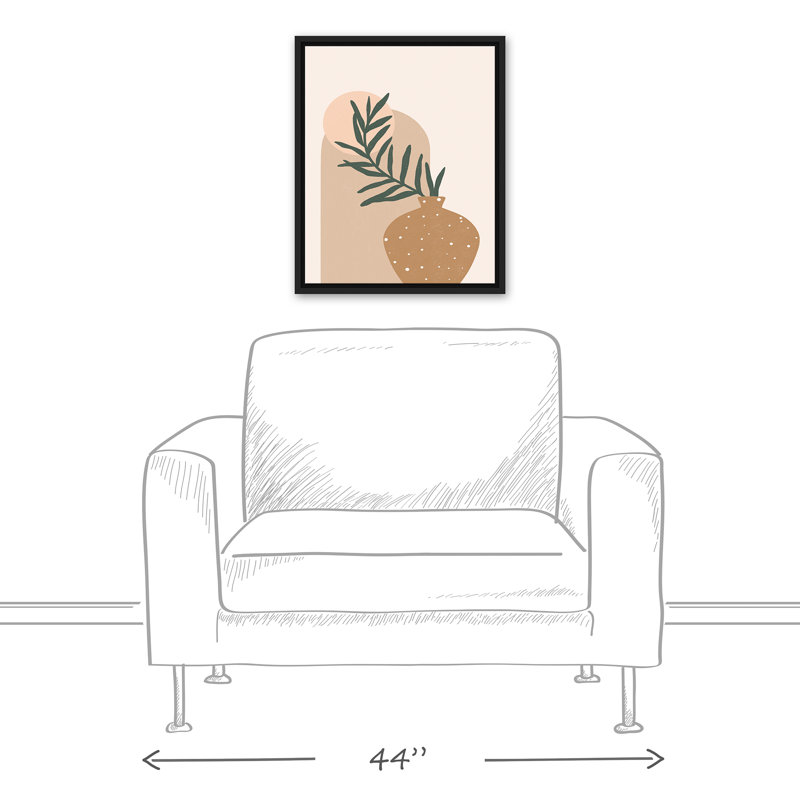 Toile flottante encadrée Spots Pot, H 21,75 po x l 17,75 po