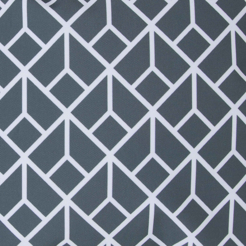 Art Deco Indoor-Outdoor Cushion, Charcoal