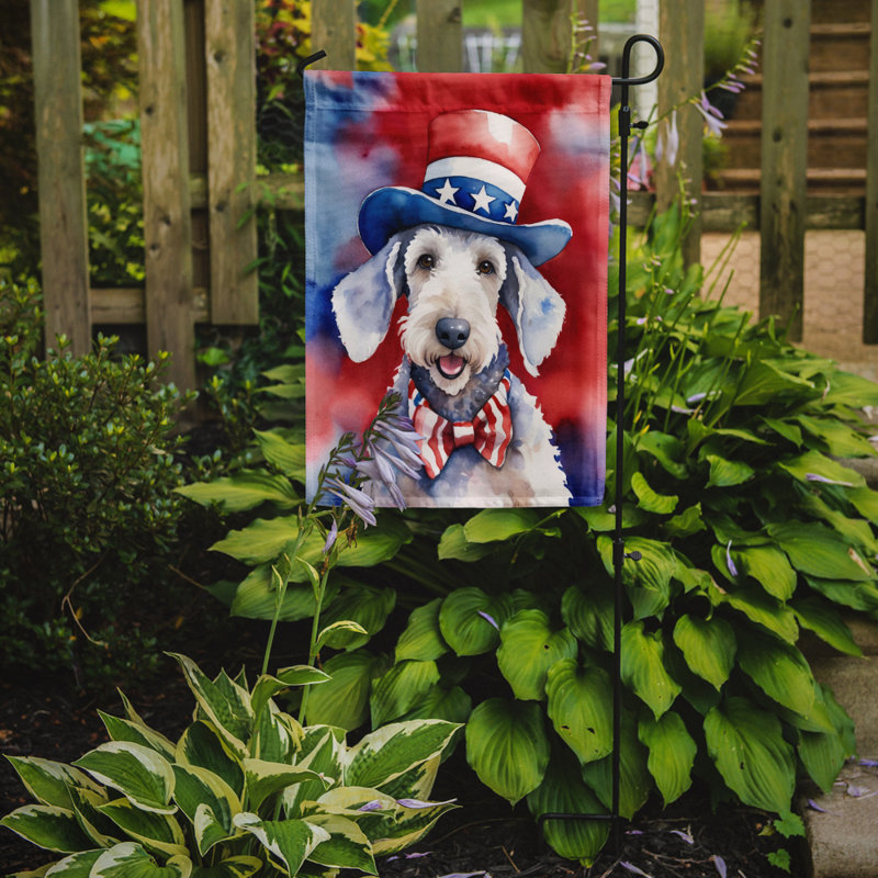 Drapeau patriotique du jardin américain, Bedlington Terrier