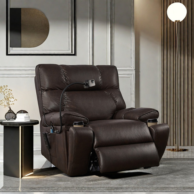 Fauteuil inclinable électrique Rosinua, Brun