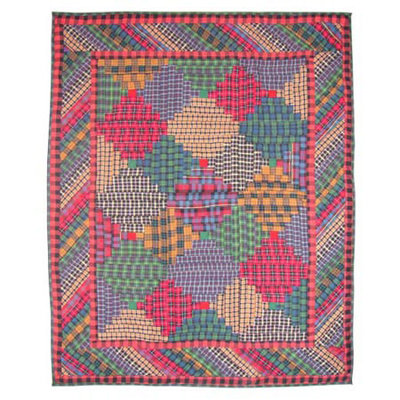 Tartan Log Cabin Cotton Quilt