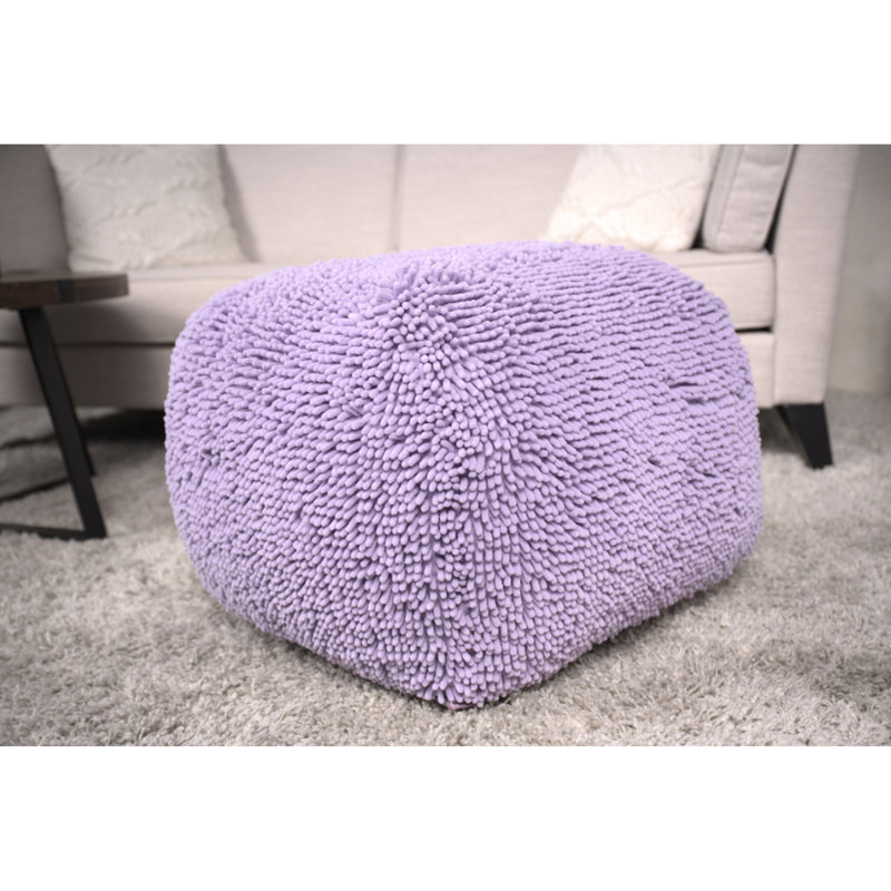 Repose-pieds en microfibre Spongy, Lavande