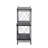 Foldable Storage Shelf with Wheels - Metal Collapsible Shelving Unit Display, Rolling Cart for Books Kitchen Storage Shelves-378333417