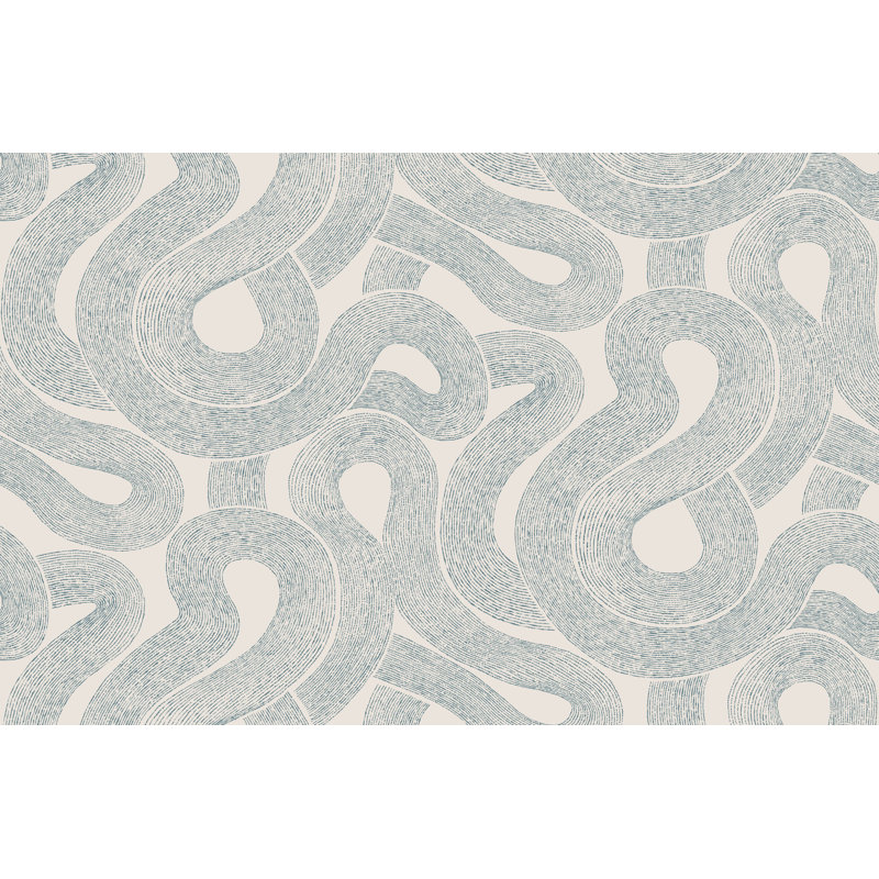Abstract Wallpaper Roll by Sandberg, Indigo Blue