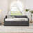Daybed With USB Charging & Pull-Out Extendable Bed, Button Back, And Copper Nail Waved Arms For Modern Comfort And Convenience-1466194051-1466194053