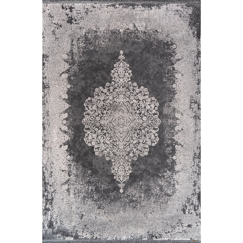 Tapis rectangulaire en coton Tabu, Rectangle 2 pi 7 po x 5 pi