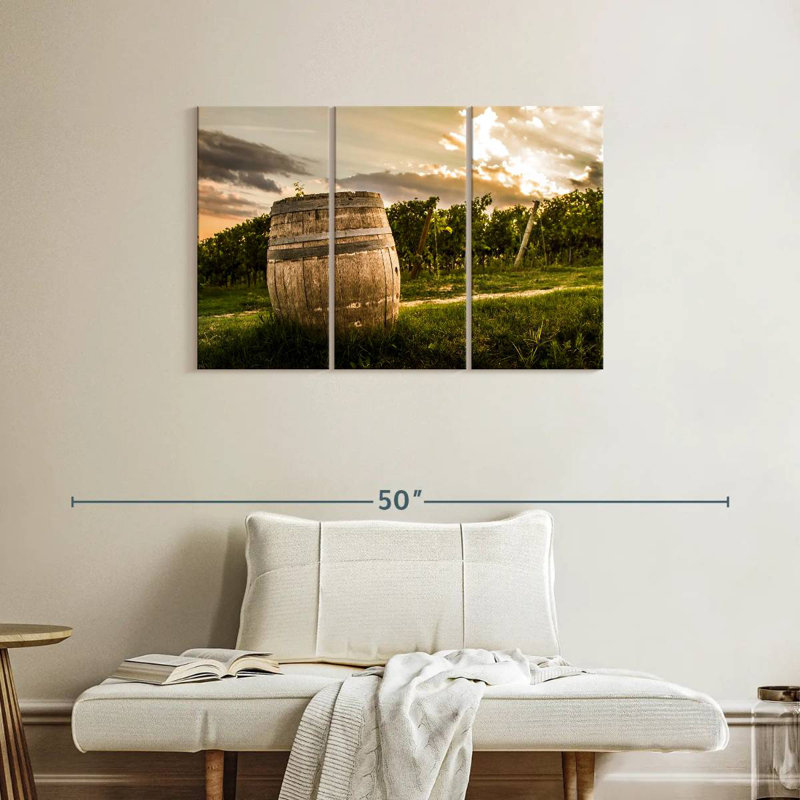 Yarlin Barrel In A Pesaro Vineyard, 24" H x 38" W