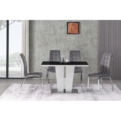 Centhia 4 -Person Tempered Glass Dining Set