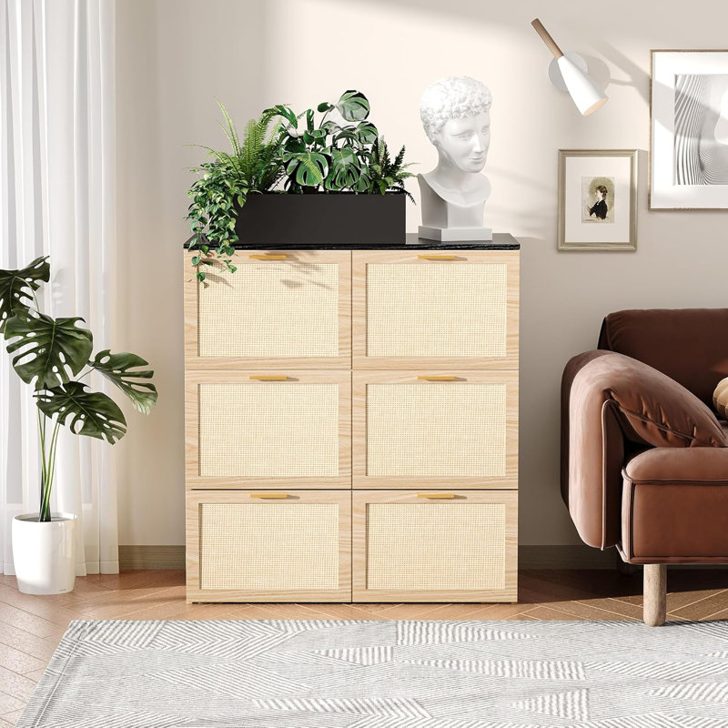 Lit escamotable simple en rotin avec tiroir de rangement, armoire peu encombrante pour enfants, adultes et invités, beige