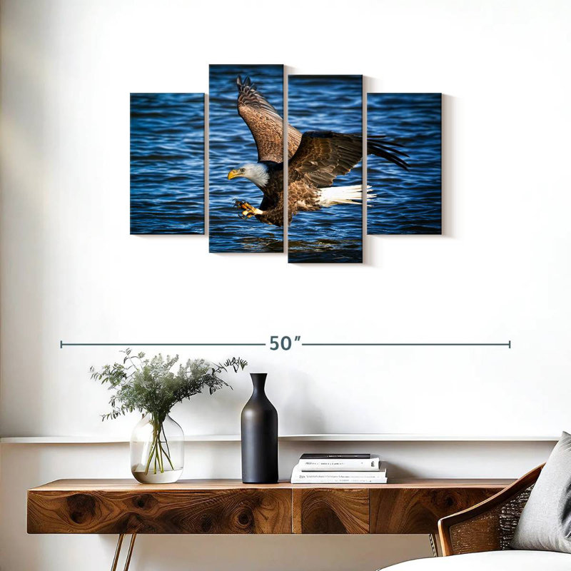 Bald Eagle Fishing, H 22 po x l 36 po