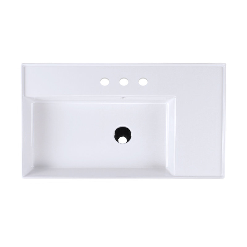 Aquaotto 32'' L Bathroom Sink, 3 Hole - 8" Centers