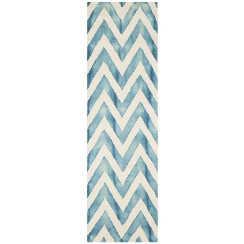 Danny Hand Tufted Wool Chevron Rug, Runner 2'3" x 10'
