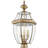 3-Light White Outdoor Post Lantern Pendant: Clear Glass Shade-101231137