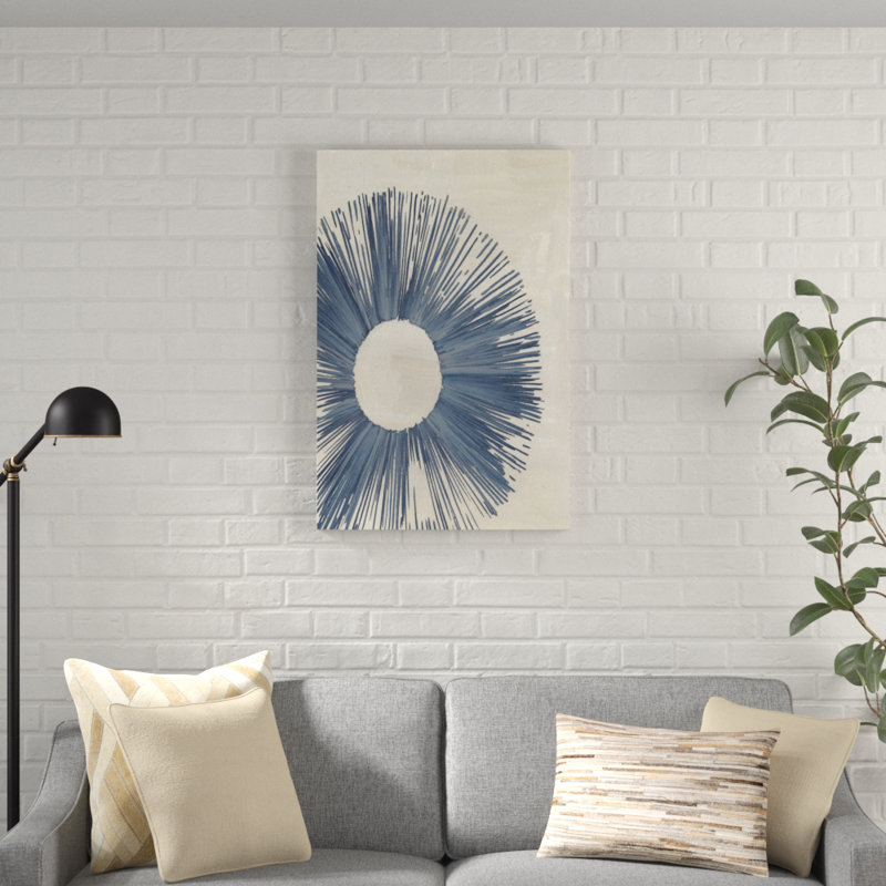 «Blue Burst II», impression sur toile, Sans cadre, Toile tendue, H 48 po x l 32 po