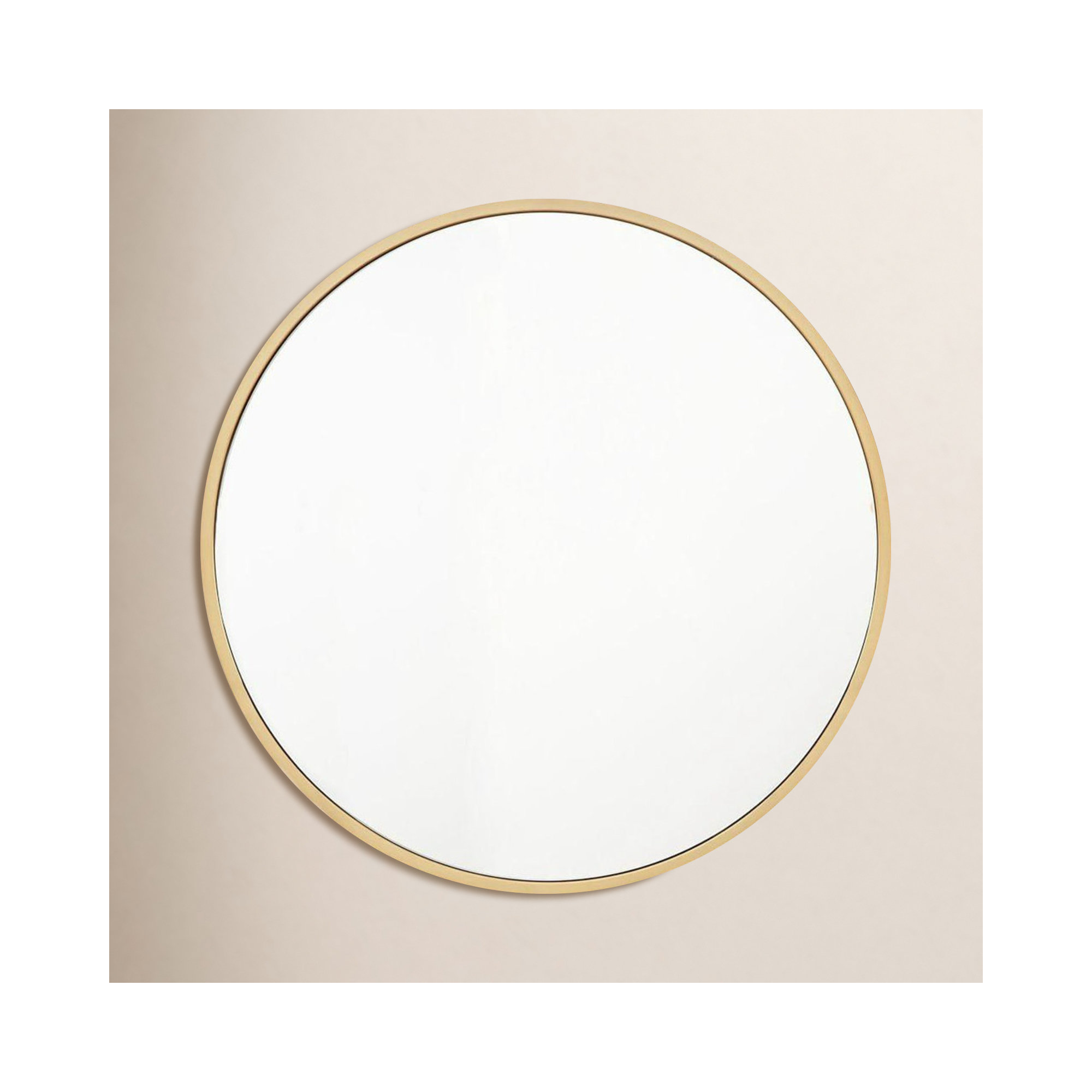 Roberts Mirror, 32" x 32", Gold, Metal