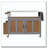 Foldable Outdoor Kitchen Island Patio Mobile Kitchen Cart Portable Outdoor Cooking Island with Lockable Wheels-124609568