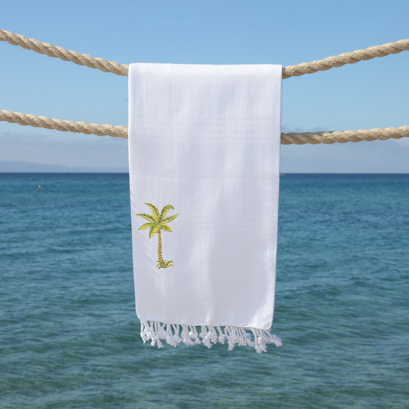 Serviette de plage Summer Fun Breezy Pestemal, Blanc